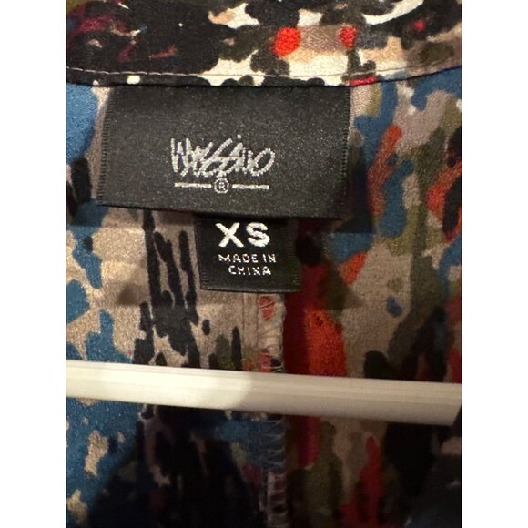 Womens Sleeveless Cowl Neck Abstract Print Blouse XS By Mossimo - Multicolor - Picture 4 of 4